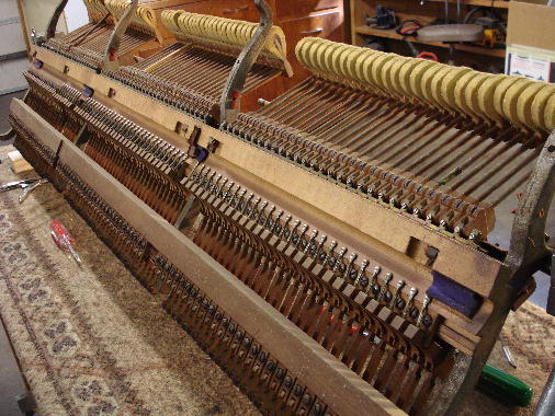 37 - Remove sample hammers, dampers & damper rails. 37 - Remove sample hammers, dampers & damper rails.